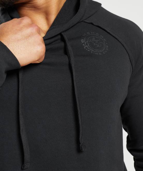 Schwarz Kleidung Gymshark Männer Legacy-Hoodie 04P8824