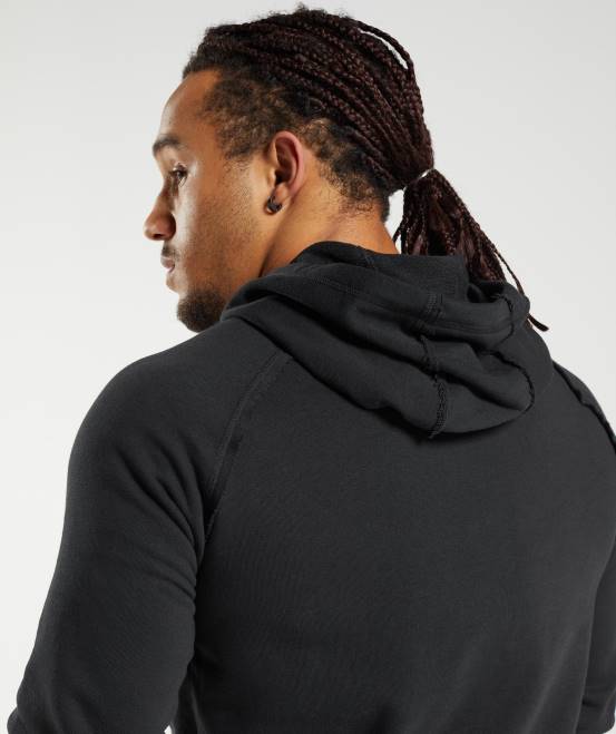 Schwarz Kleidung Gymshark Männer Legacy-Hoodie 04P8824