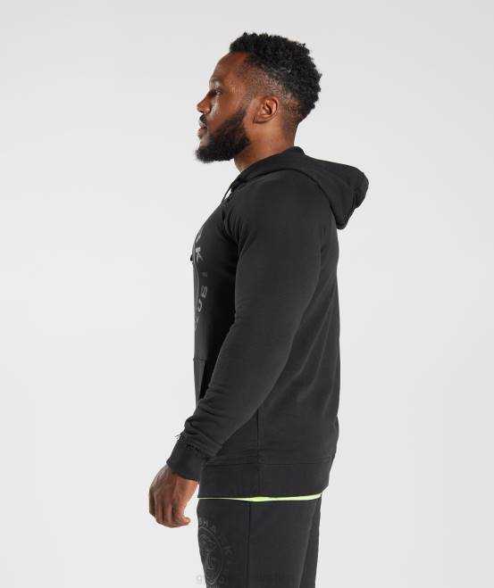 Schwarz Kleidung Gymshark Männer Legacy-Hoodie 04P8843