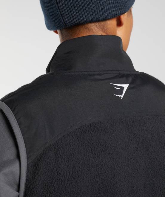 Schwarz Kleidung Gymshark Männer Vibes-Weste 04P8825