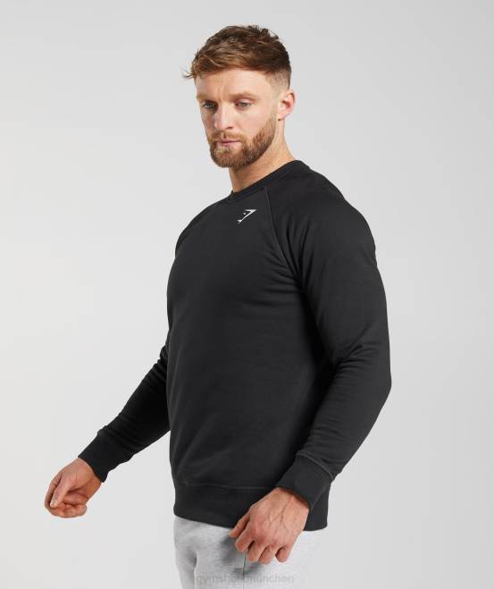 Schwarz Kleidung Gymshark Männer Wappen-Sweatshirt 04P8787