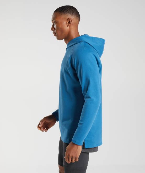 Seeuferblau Kleidung Gymshark Männer Studio-Hoodie 04P8827