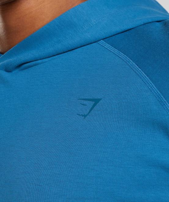 Seeuferblau Kleidung Gymshark Männer Studio-Hoodie 04P8827