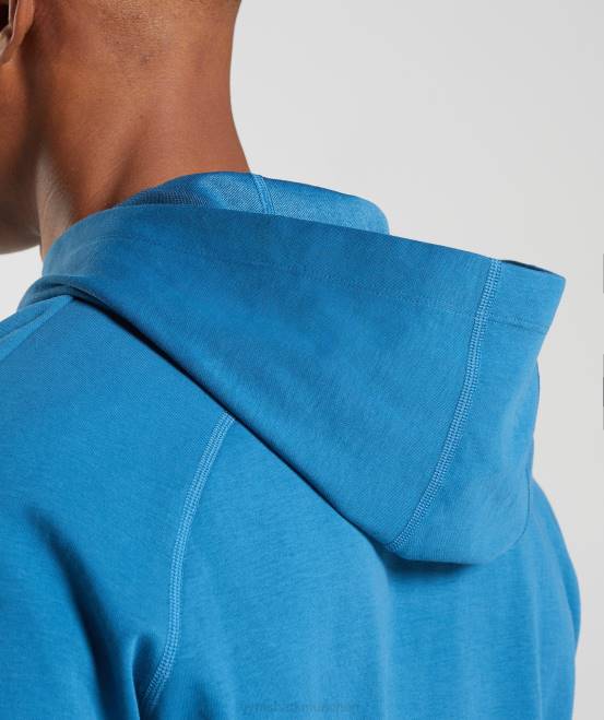 Seeuferblau Kleidung Gymshark Männer Studio-Hoodie 04P8827
