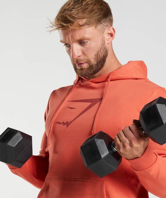 Sturmrot Kleidung Gymshark Männer Kapuzenpullover mit Sharkhead-Füllung 04P8865