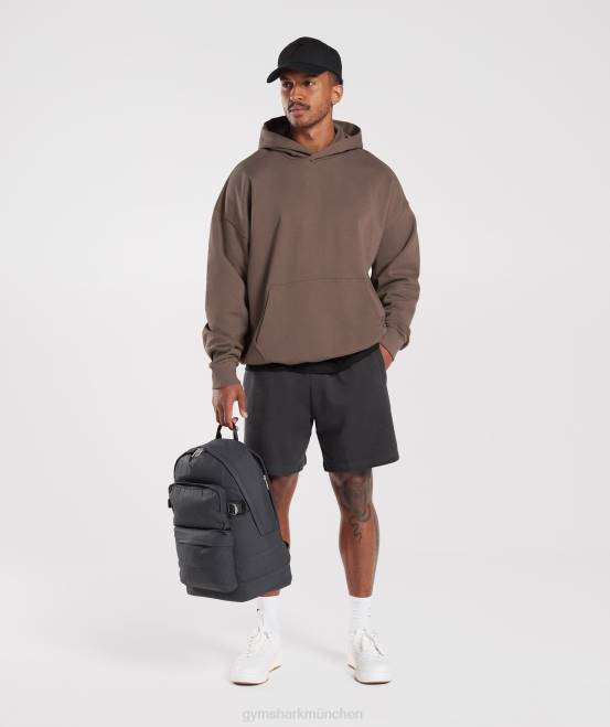 Trüffelbraun (ausverkauft) Kleidung Gymshark Männer Kapuzenpullover mit Essentials für den Ruhetag 04P8876