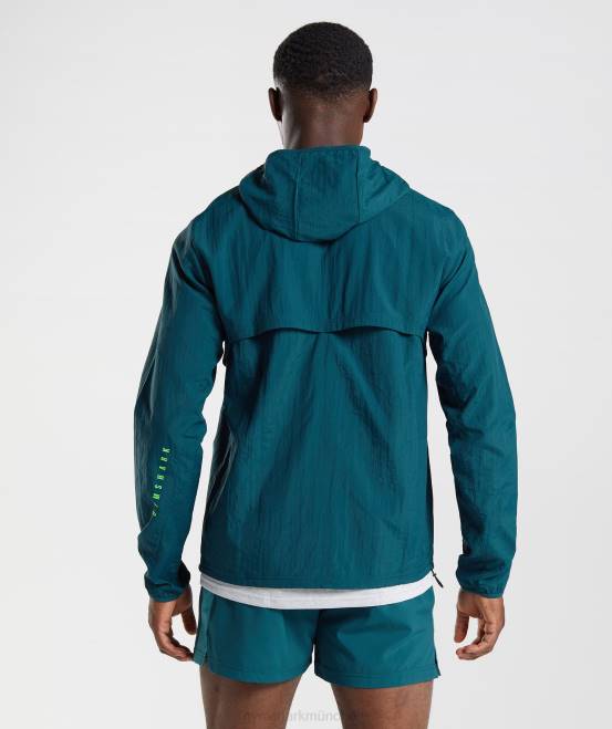 Winterblaugrün Kleidung Gymshark Männer Sport-Windjacke 04P8816