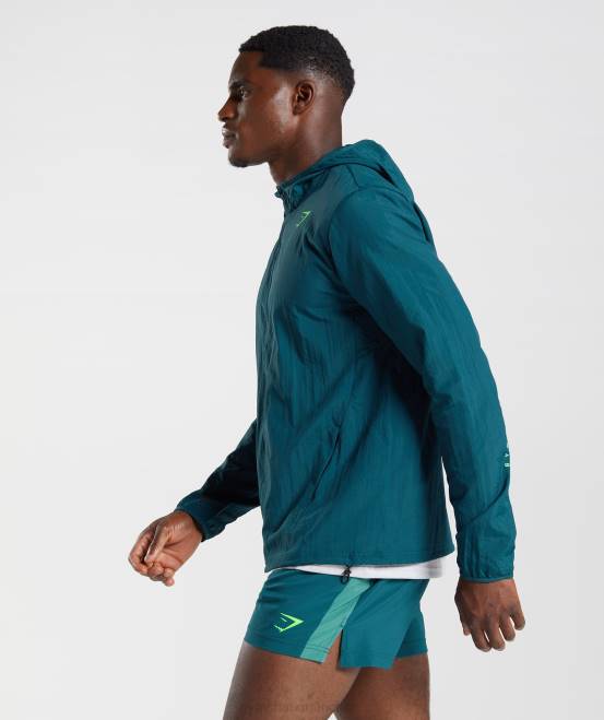 Winterblaugrün Kleidung Gymshark Männer Sport-Windjacke 04P8816