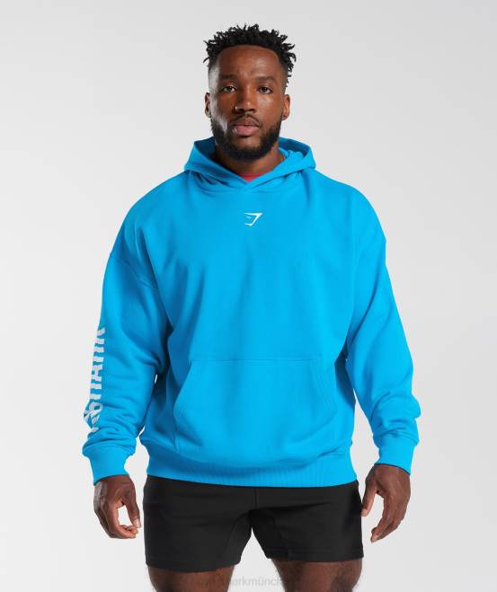 elektrisches Blau (ausverkauft) Kleidung Gymshark Männer Slice-Hoodie 04P8880