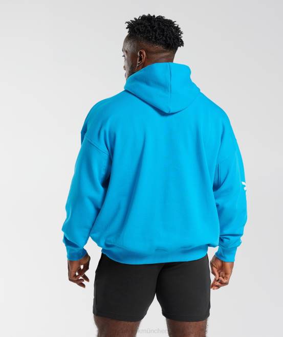 elektrisches Blau (ausverkauft) Kleidung Gymshark Männer Slice-Hoodie 04P8880