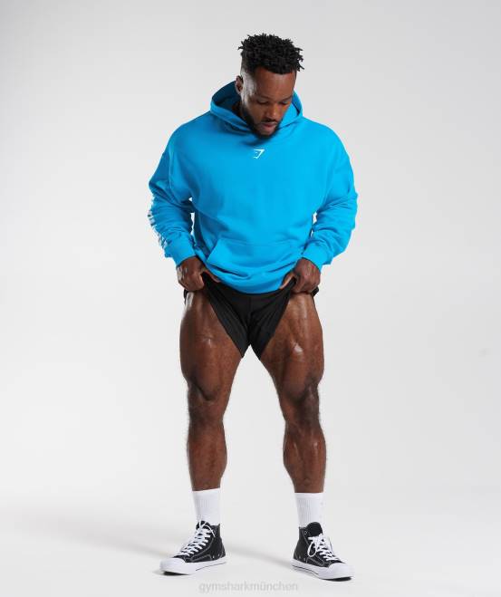 elektrisches Blau (ausverkauft) Kleidung Gymshark Männer Slice-Hoodie 04P8880