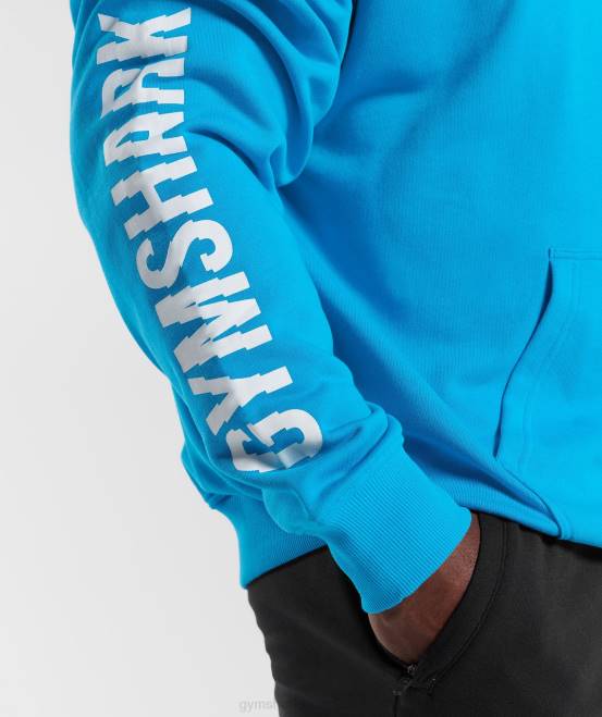 elektrisches Blau (ausverkauft) Kleidung Gymshark Männer Slice-Hoodie 04P8880