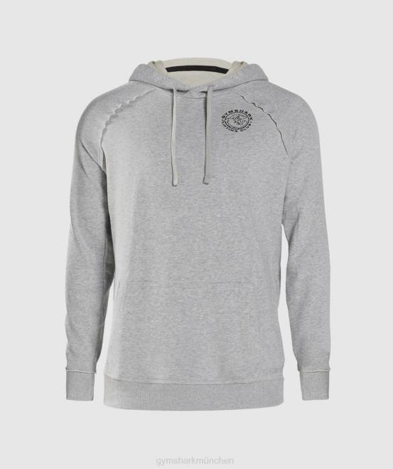 hellgrau meliert Kleidung Gymshark Männer Legacy-Hoodie 04P8837