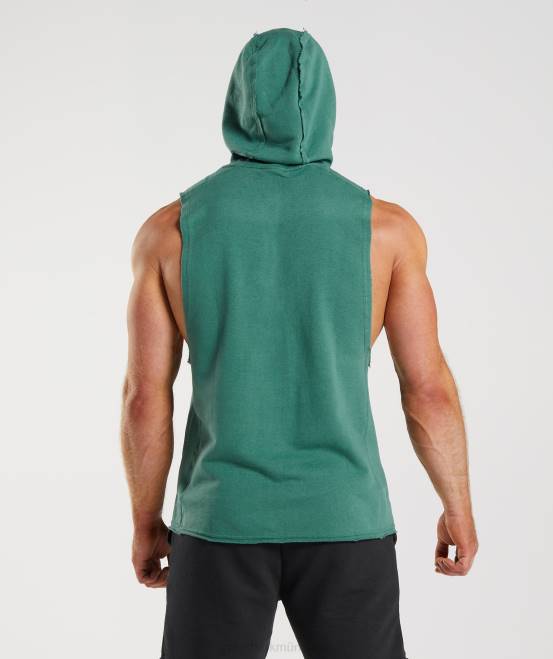 hoya grün Kleidung Gymshark Männer Legacy-Kapuzenpullover mit Drop-Arm 04P8842