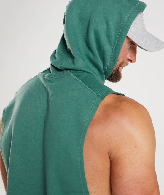 hoya grün Kleidung Gymshark Männer Legacy-Kapuzenpullover mit Drop-Arm 04P8842