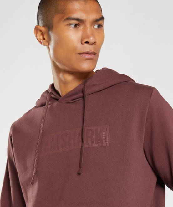 kirschbraun Kleidung Gymshark Männer Block-Hoodie 04P8874
