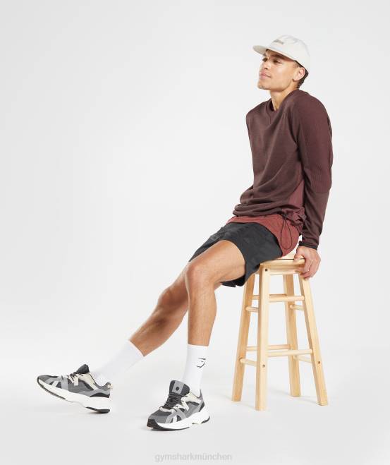 kirschbrauner Mergel Kleidung Gymshark Männer Besatzung zurückerobern 04P8839