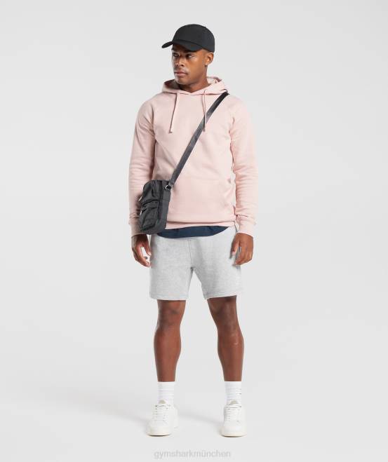 nebliges Rosa Kleidung Gymshark Männer Kapuzenpullover mit Wappen 04P8812