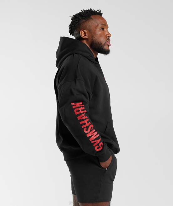 schwarz (ausverkauft) Kleidung Gymshark Männer Slice-Hoodie 04P8878