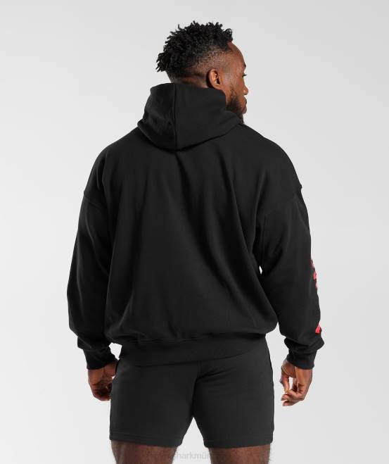 schwarz (ausverkauft) Kleidung Gymshark Männer Slice-Hoodie 04P8878