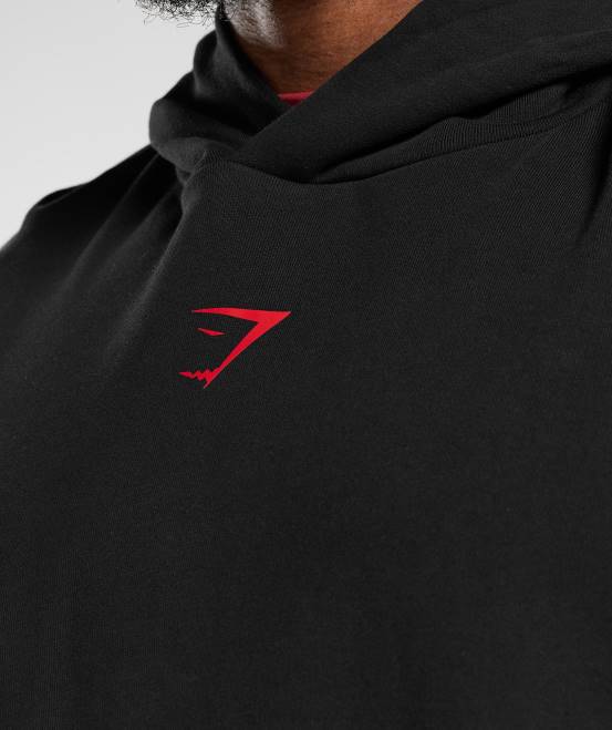 schwarz (ausverkauft) Kleidung Gymshark Männer Slice-Hoodie 04P8878