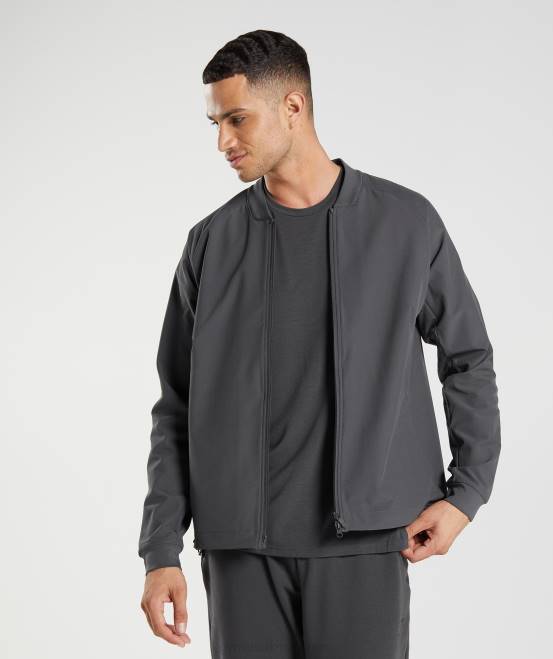 Onyxgrau Kleidung Gymshark Männer Studiojacke 04P8817