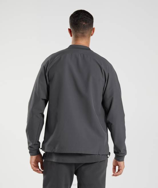 Onyxgrau Kleidung Gymshark Männer Studiojacke 04P8817