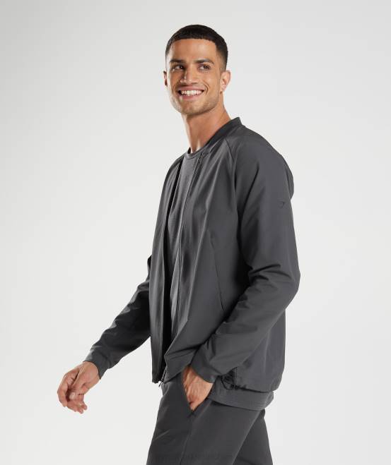 Onyxgrau Kleidung Gymshark Männer Studiojacke 04P8817