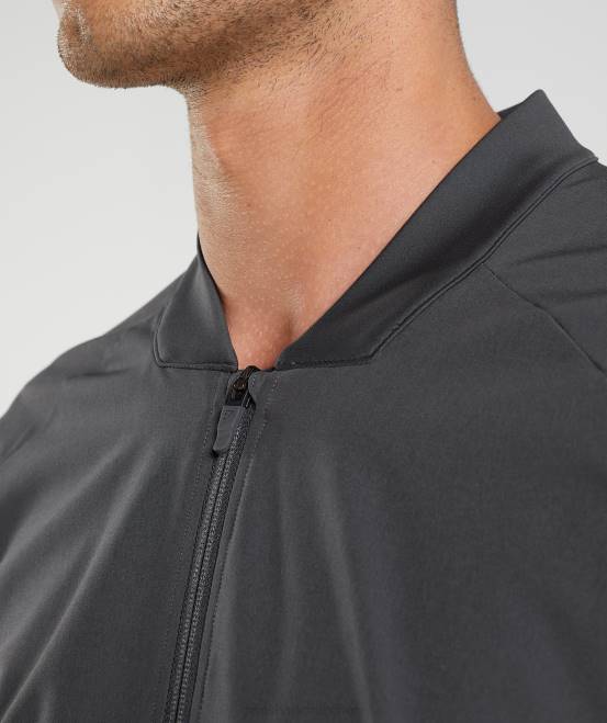 Onyxgrau Kleidung Gymshark Männer Studiojacke 04P8817