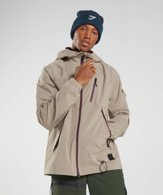 Zementbraun Kleidung Gymshark Männer Jacke zurückerobern 04P8833