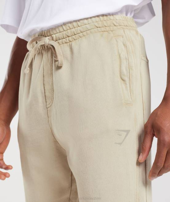 Kieselgrau/Acid-Waschung Kleidung Gymshark Männer College-Jogger 04P81057