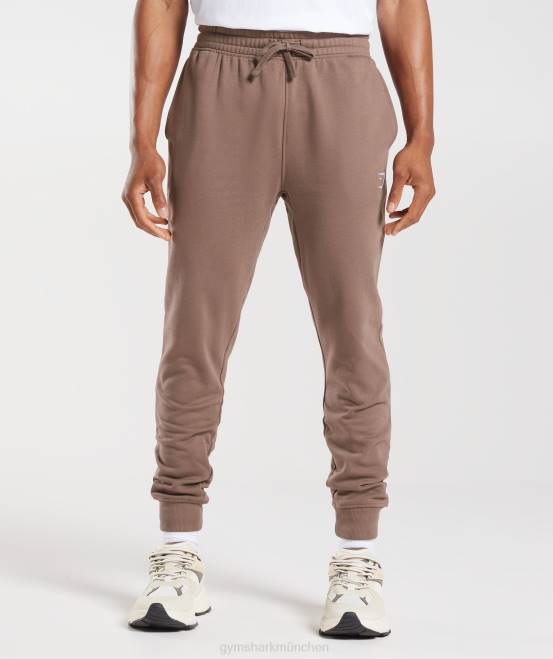 Trüffelbraun Kleidung Gymshark Männer Wappen-Jogger 04P81058