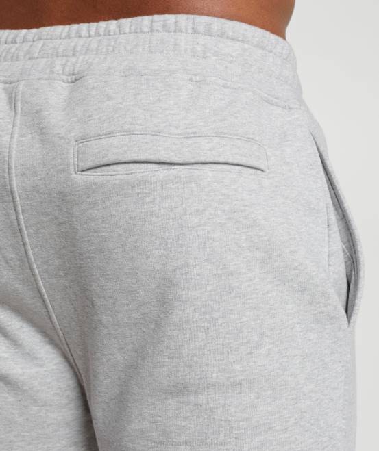 hellgrau meliert Kleidung Gymshark Männer Wappen-Jogger 04P81056