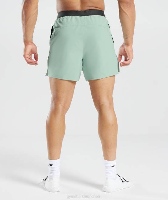 Frostblaugrün Kleidung Gymshark Männer 315 gewebte Shorts 04P8545