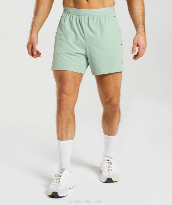 Frostblaugrün Kleidung Gymshark Männer Apex 5" Hybrid-Shorts 04P8549