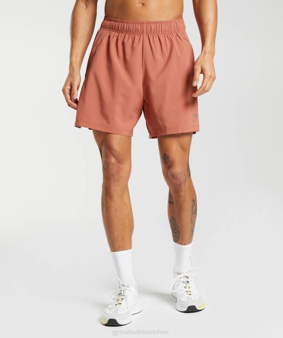 Kakirot/Silhouettengrau Kleidung Gymshark Männer Sportshorts 04P8531