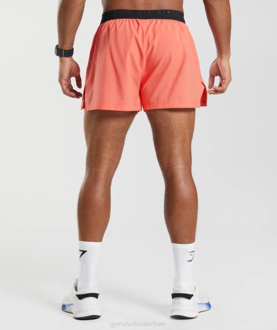 Luft- und Raumfahrtorange Kleidung Gymshark Männer Sport-Lauf-Shorts, 3 Zoll 04P8526