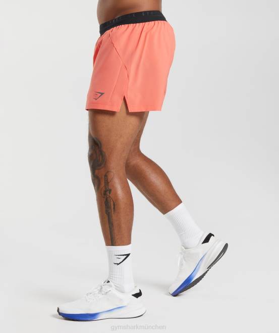 Luft- und Raumfahrtorange Kleidung Gymshark Männer Sport-Lauf-Shorts, 3 Zoll 04P8526