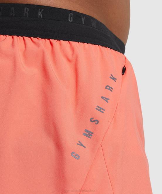 Luft- und Raumfahrtorange Kleidung Gymshark Männer Sport-Lauf-Shorts, 3 Zoll 04P8526