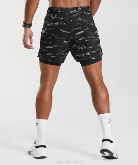 Onyxgrau/Schwarz Kleidung Gymshark Männer Sport 5