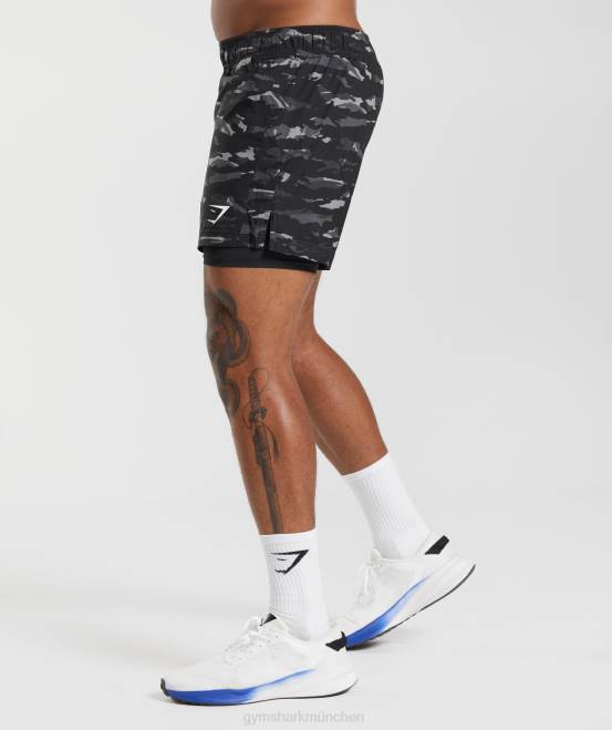 Onyxgrau/Schwarz Kleidung Gymshark Männer Sport 5