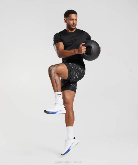 Onyxgrau/Schwarz Kleidung Gymshark Männer Sport 5