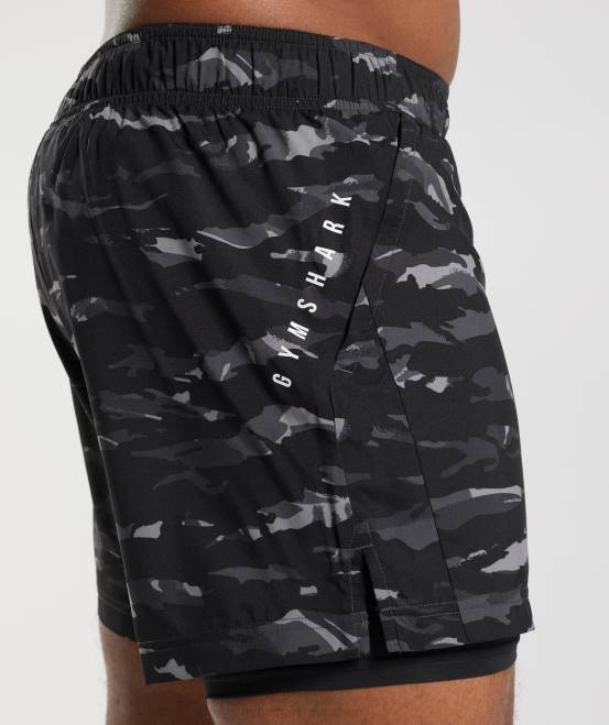 Onyxgrau/Schwarz Kleidung Gymshark Männer Sport 5