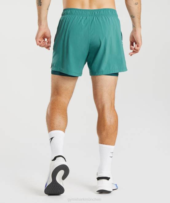 Schieferblau/Winterblaugrün Kleidung Gymshark Männer Sport 5
