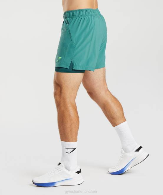 Schieferblau/Winterblaugrün Kleidung Gymshark Männer Sport 5