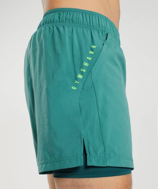 Schieferblau/Winterblaugrün Kleidung Gymshark Männer Sport 5