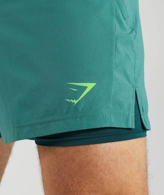 Schieferblau/Winterblaugrün Kleidung Gymshark Männer Sport 5