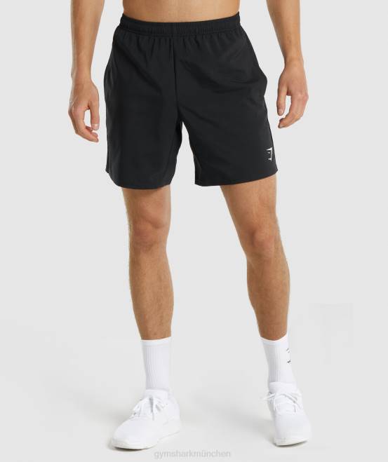 Schwarz Kleidung Gymshark Männer Ankunftsshorts 04P8510