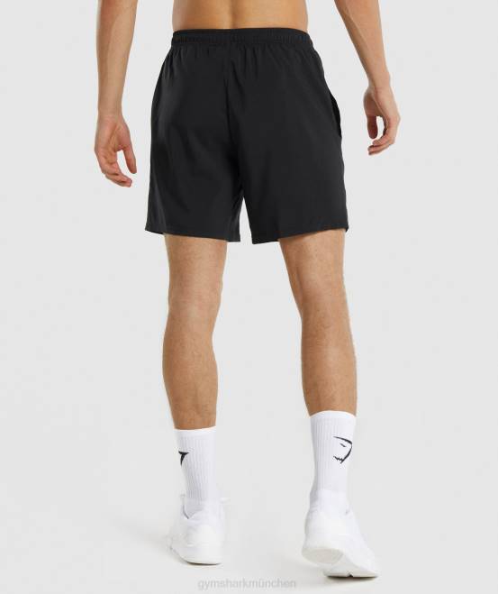 Schwarz Kleidung Gymshark Männer Ankunftsshorts 04P8510