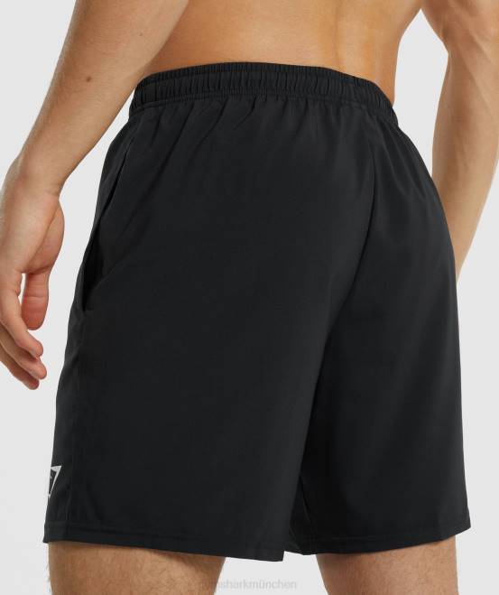 Schwarz Kleidung Gymshark Männer Ankunftsshorts 04P8510